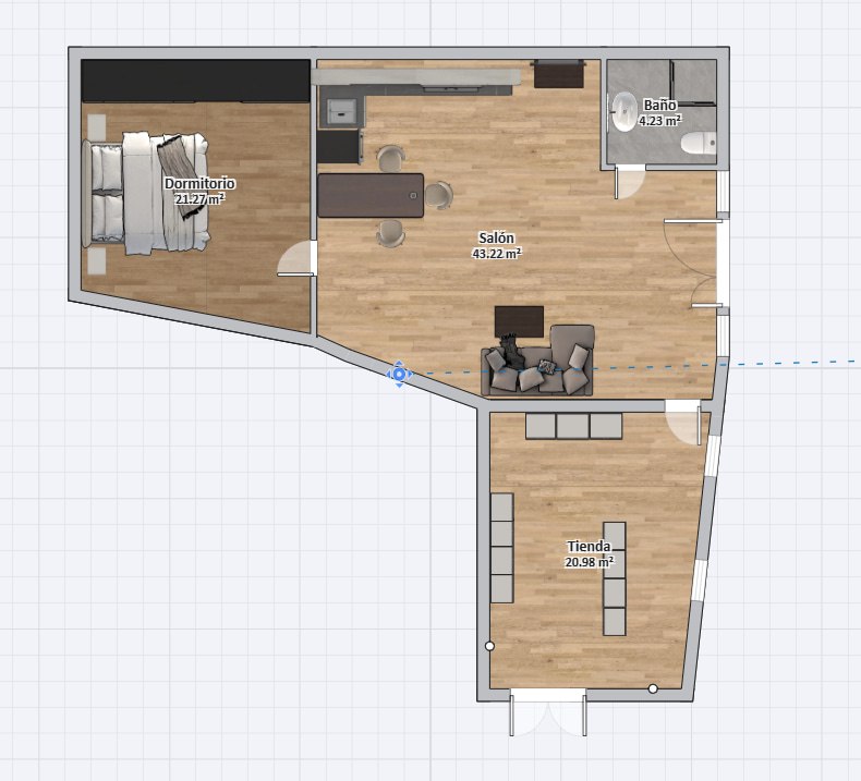 Plan: apartment 1 and commercial unit