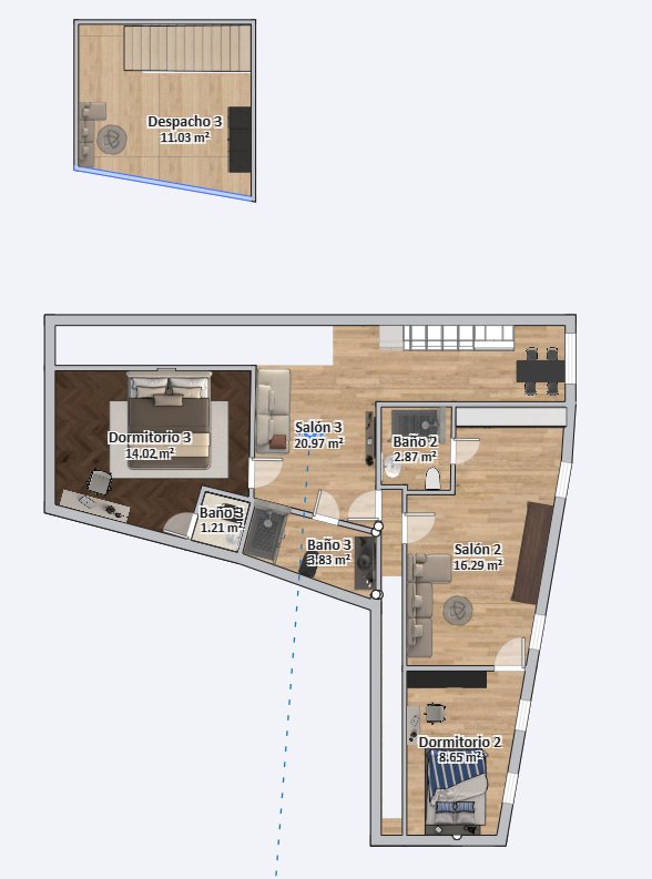 Plan: apartments 2 and 3